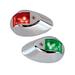 Perko LED Sidelights - Red/Green - 12V - Chrome Plated Housing 0602DP1CHR