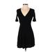 One Clothing Casual Dress - Mini: Black Solid Dresses - Women's Size Small