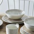 Noritake Hammock 12-Piece Dinnerware Set - Coupe, Service for 4 Porcelain/Ceramic in White/Brown | Wayfair 9354-12A