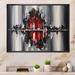 17 Stories Fantasy Red City Skyline - Floater Frame Print on Canvas Metal in Black/Gray/Red | 16 H x 32 W x 1 D in | Wayfair