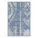 White 36 x 24 x 0.13 in Area Rug - Foundry Select Bonnetta Geometric Machine Woven Rectangle 9'10" x 13' Indoor/Outdoor Area Rug in Blue/Ivory | Wayfair