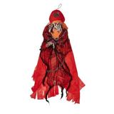 The Holiday Aisle® Hanging Light Up Pirate in Chains Figurine Plastic in Black/Orange/Red | 54 H x 14 W x 6 D in | Wayfair