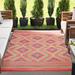 Red 71 x 48 x 0.04 in Area Rug - Union Rustic Arbab Geometric Machine Braided Rectangle 4' x 5'11" Area Rug in | 71 H x 48 W x 0.04 D in | Wayfair