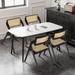 Bay Isle Home™ Reseda Solid Wood Folding Side Chair Wood/Wicker/Rattan in Black | 32.68 H x 17.72 W x 20.08 D in | Wayfair