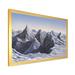 Millwood Pines White Winter Snow Mountain - Painting on Canvas in Gray/White | 12 H x 20 W x 1 D in | Wayfair 3D08E61A84DE4EBBAFD276CB45201FA3