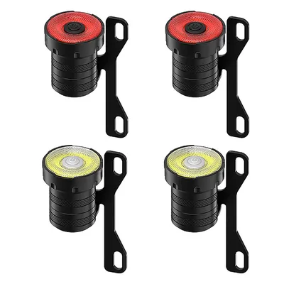 Lot de 4 feux avant et arrière automatiques pour skateboard 5 modes lampe de roue intelligente