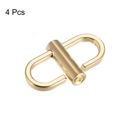 Adjustable Metal Buckles, 4Pcs 22x13mm Chain Shortener Bag Strap Clasps, Gold - Gold Tone