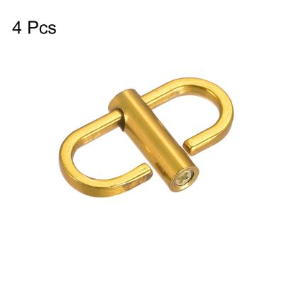 Adjustable Metal Buckles, 4Pcs 22x13mm Chain Shortener Bag Strap Clasps, Yellow - Dark Gold