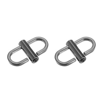 Adjustable Metal Buckles, 2Pcs 23x14mm Chain Shortener Bag Strap Clasps, Black