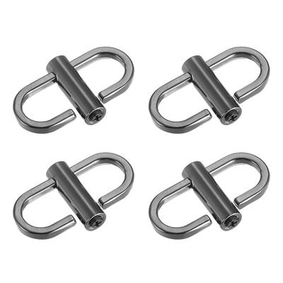 Adjustable Metal Buckles, 4Pcs 23x14mm Chain Shortener Bag Strap Clasps, Black