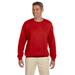 Gildan G180 Adult Heavy Blend 8 oz. 50/50 Fleece Crew T-Shirt in Red size XS | Cotton Polyester 18000, G18000