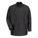 Red Kap SP14 Long Sleeve Industrial Work Shirt in Black size 2XLR | Cotton/Polyester Blend