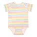 Rabbit Skins 4424 Infant Fine Jersey Bodysuit in Rainbow Stripe size 24MOS | Ringspun Cotton LA4424, RS4424