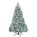 4.5Ft\6Ft\7.5Ft Pre-Lit PVC Snow Flocked Artificial Christmas Tree