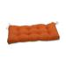 Pillow Perfect Outdoor Sundeck Orange Blown Bench Cushion