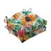 Pillow Perfect Outdoor Sunflowers Sunburst Reversible Chair Pad (Set of 2) - 15.5 X 16 X 4