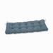 Pillow Perfect Outdoor Herringbone Ink Blue Blown Bench Cushion