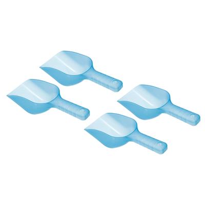 4Pcs Ice Scoop Plastic 5.9x3.3x2.4" Flour Cereal Sugar Shovel Blue