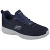 Slip-On Sneaker SKECHERS "DYNAMIGHT", Herren, Gr. 47,5, blau (navy), Textil, sportlich, Schuhe, Sneaker, Sommerschuh, Freizeitschuh mit Gummizug zum Schlupfen, Topseller