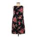 BeachLunchLounge Casual Dress - Shift: Black Floral Dresses - Women's Size X-Small