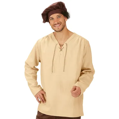 Hemd Mittelalter für Herren, beige Image