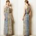 Anthropologie Dresses | Anthropologie Hd In Paris Dress. Multicolor Maxi With High Neck Beaded Detail | Color: Gold | Size: 10