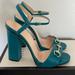 Gucci Shoes | Gucci Leather High Heel Sandals. In Very Good Condition. | Color: Blue | Size: 38.5