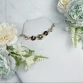 Kate Spade Jewelry | Kate Spade Mini Bouquet Gold Black Flower Necklace | Color: Black/Gold | Size: Os