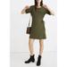 Madewell Dresses | Madewell Crosshatch Puff-Sleeve Faux-Wrap Mini Dress In Green Xs $89.50 Ao262 | Color: Green | Size: Xs
