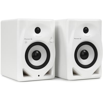 Pioneer DJ DM-50D-BT-W 5-inch Desktop Active Monitor Speaker Pair with Bluetooth - White