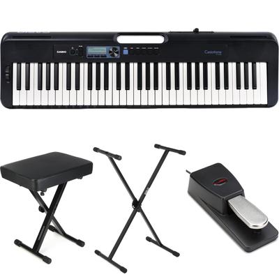 Casio Casiotone CT-S300 61-key Portable Arranger Keyboard Essentials Bundle