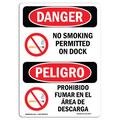 SignMission No Smoking Permitted on Dock Sign Plastic in Black/Red/White | 24 H x 18 W x 0.1 D in | Wayfair OS-DS-A-1824-VS-1479