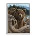 Stupell Industries 30_Brown Bears Rustic Animal Family Tree Forest Lake Stretched Canvas Wall Art By Collin Bogle in Brown/Green | Wayfair