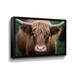 Gracie Oaks Cow Nose Gallery Wrapped Floater-Framed Canvas Canvas, Wood in Brown/Green | 8 H x 12 W x 2 D in | Wayfair