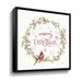 The Holiday Aisle® A Christmas Weekend VI Merry Christmas Gallery Wrapped Floater-Framed Canvas Canvas, in Green/Red | 10 H x 10 W x 2 D in | Wayfair