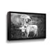 Gracie Oaks Cow Care Gallery Wrapped Floater-Framed Canvas Canvas, Faux Fur in Black/White | 8 H x 12 W x 2 D in | Wayfair
