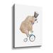 Trinx Bear On A Bike Gallery Wrapped Canvas in Black/Blue/Brown | 10 H x 8 W in | Wayfair E9D07C6FA0584B2BA9A926BC741A3FE8