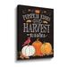 Trinx Pumpkin Kisses & Harvest Wishes - Graphic Art on Canvas Metal in Green/Red/Yellow | 32 H x 24 W x 2 D in | Wayfair