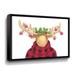 The Holiday Aisle® Christmas Moose - Painting on Canvas Metal in Brown/Red | 24 H x 32 W x 2 D in | Wayfair 7F3AF63BD4854C2FB5C3976A483ED2A8