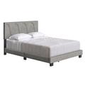 Boyd Sleep Solid Wood Platform Bed Upholstered/Linen in Gray/White | 47 H x 80.3 W x 86.4 D in | Wayfair VMI0405GYEK