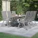Red Barrel Studio® 7 Piece Patio Dining Set Solid Wood Acacia Wood in Brown/Gray/White | 63 W x 39.4 D in | Wayfair