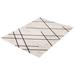 Black/Gray 120 x 96 x 0.17 in Area Rug - Orren Ellis Delphinia Area Rug in Ivory/Black Polyester | 120 H x 96 W x 0.17 D in | Wayfair