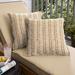Humble + Haute Deja Stucco Indoor/Outdoor Corded Square Pillows (Set of 2)