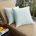 Humble + Haute Griffen Snowy Indoor/Outdoor Knife Edge Square Pillows (Set of 2)