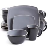 16-Piece Dinnerware Set - Dinner Plates: 12.5x12.5x1 -