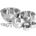 MegaChef 14 Piece Stainless Steel Measuring Cup and Spoon Set with Mixing Bowls - N/A