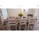 Rustic,Farmhouse Dining Table And 8 Chunky Chairs 1800 x 800 in white cream or grey