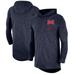 Men's Nike Navy Ole Miss Rebels Slub Performance Long Sleeve Hoodie T-Shirt