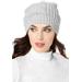 Plus Size Women's Cable-Knit Hat by Roaman's in Heather Grey