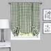 Buffalo Check Window Curtain Tie Up Shade by Achim Home Décor in Sage